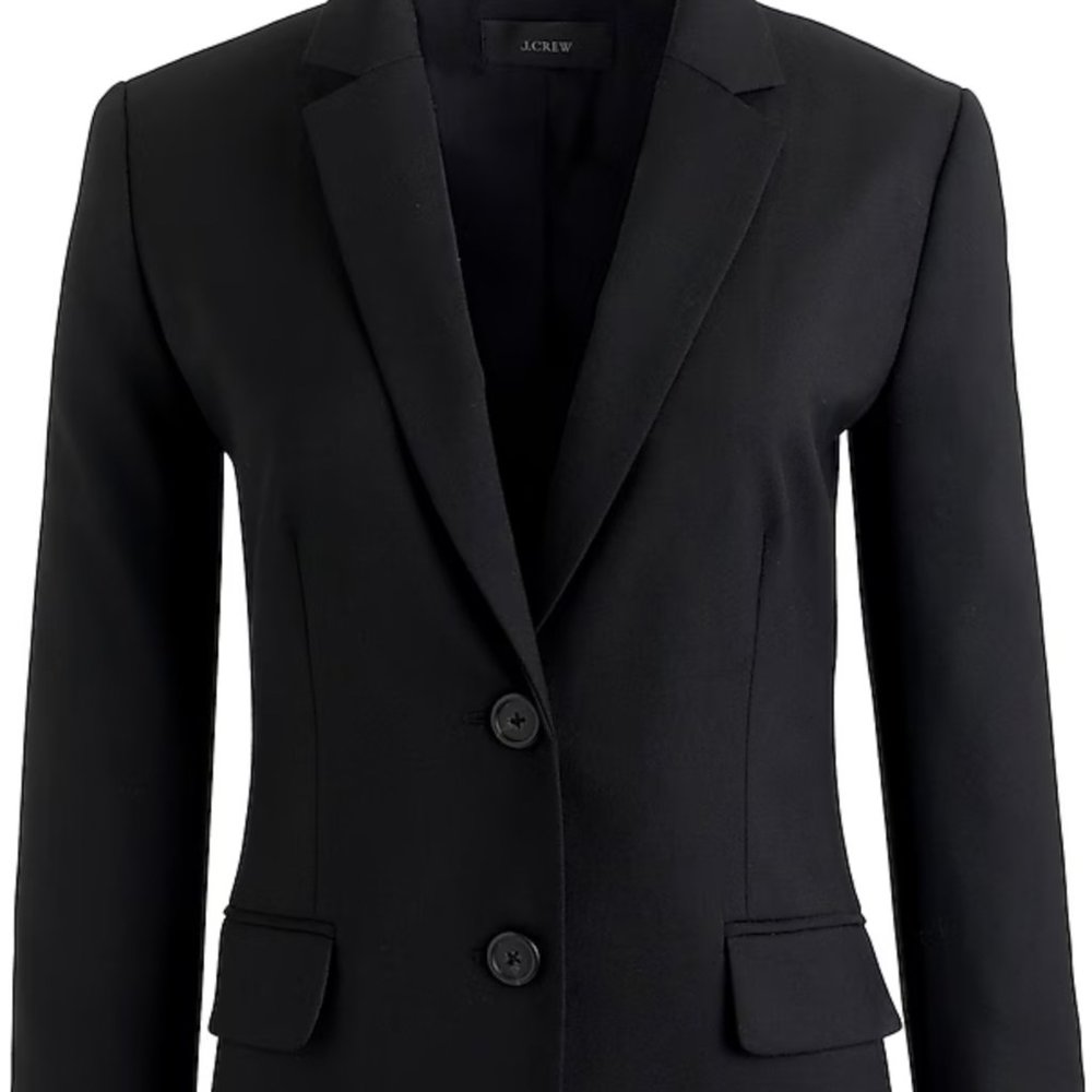 J. Crew 1035 Black Suit Jacket in Super 120's Wool